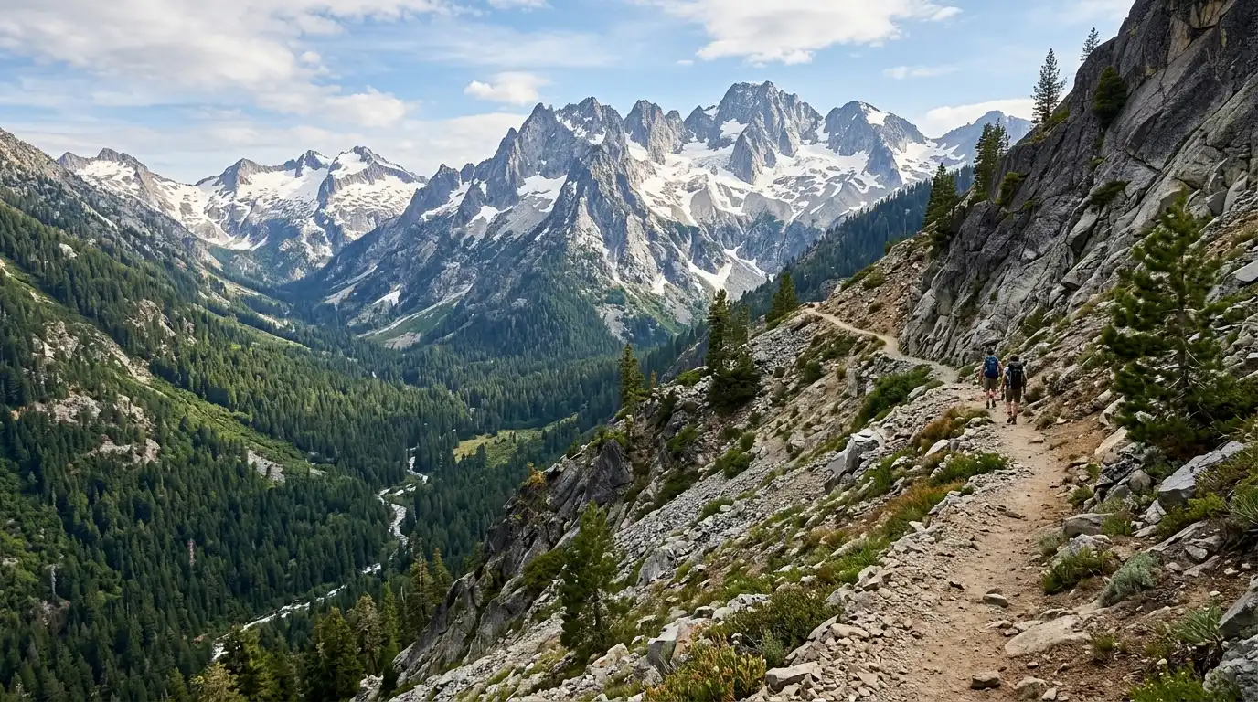 Hiking trail in Trinity Alps Wilderness