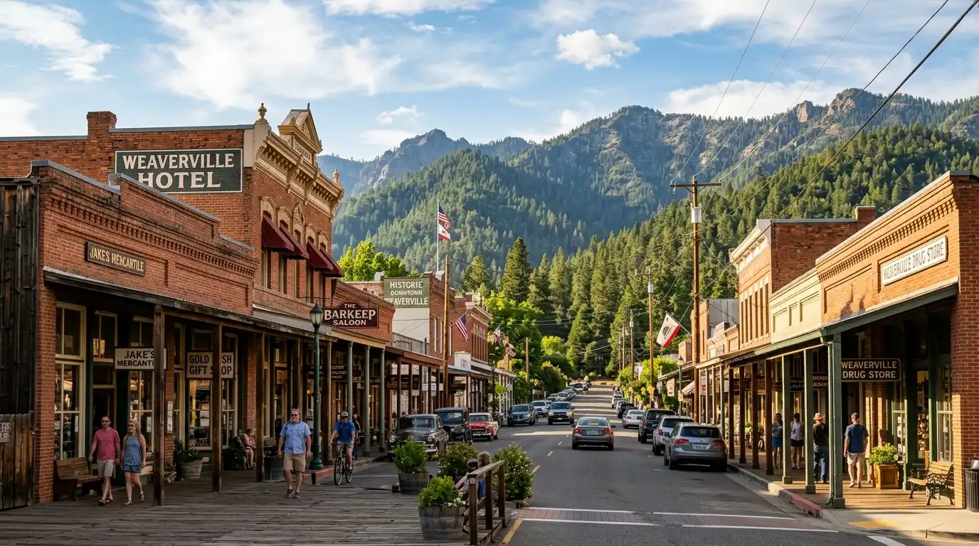 Historic downtown Weaverville, California