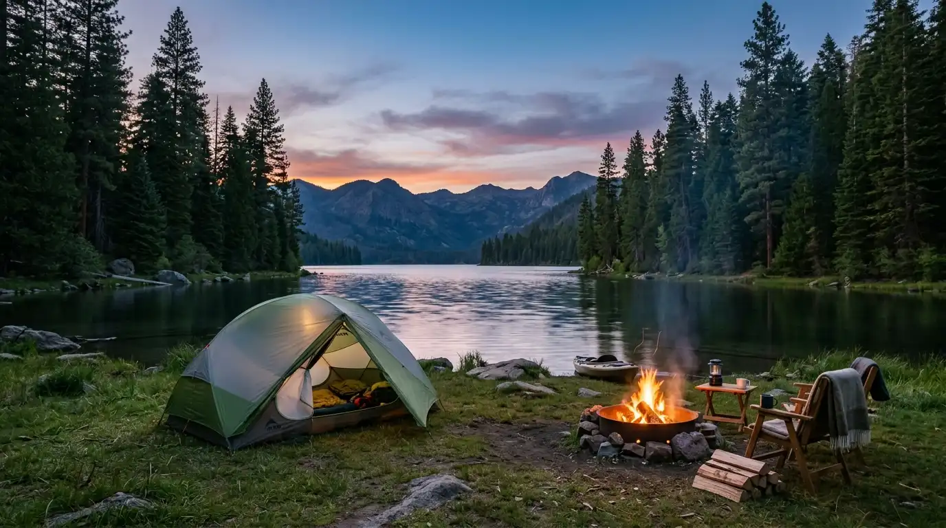 Camping near Trinity Lake